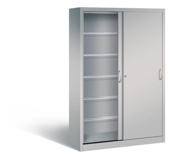 C+P Schiebetürenschrank Acurado, H1950xB1200xT500mm, Farbe: Weißaluminium, Bügelgriff, 2050-60 S10045