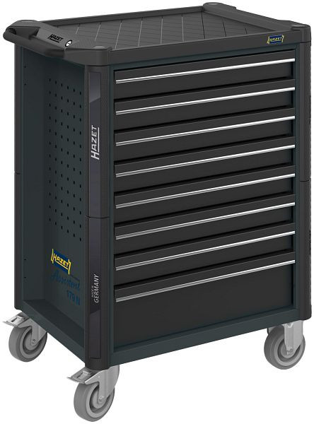 Hazet Werkstattwagen Assistent, Schwarz (RAL 7016), Schubfächer, flach: 7x 77x522x398 mm, 179NT-8-RAL7016