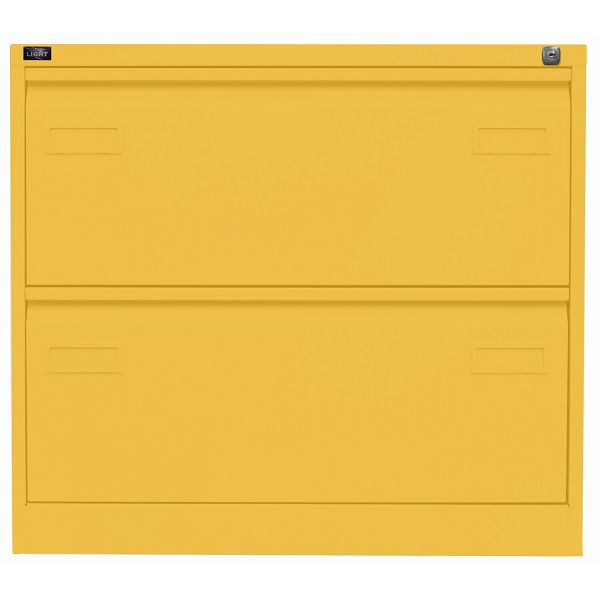 Bisley LIGHT Hängeregistraturschrank LIGHT, doppelbahnig, 2 HR-Schubladen, 642 sunflower, CDF2642