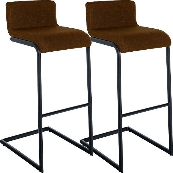 CLP Barhocker Newport B Stoff, braun, VE: 2 Stück, 327322