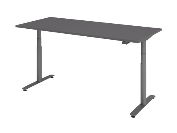 Hammerbacher Sitz-Steh-Schreibtisch elektrisch 180x80cm Graphit, VXDLR19/G/G