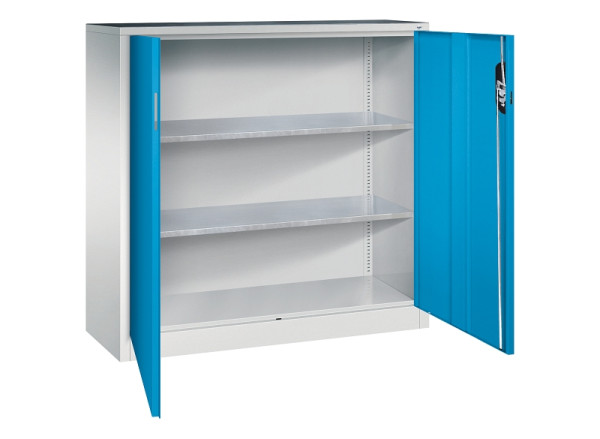 C+P Flügeltürenschrank Acurado, H1200xB1200xT400mm, 7035/5012, 8530-000 S10162