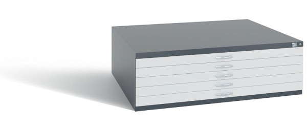 C+P Schubladenschrank Serie 7100_7200, H420xB1350xT960 mm, Anthrazit/Grau, 7200-000 S10302