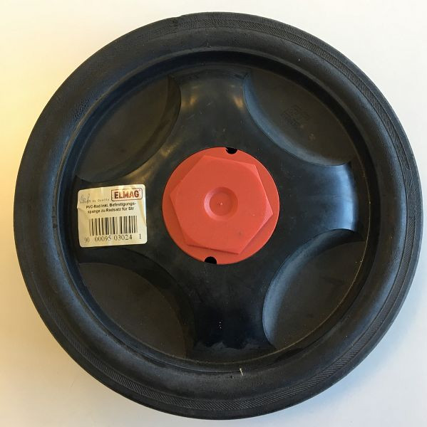 ELMAG PVC-Rad, inklusive Befestigungsspange zu Radsatz für Stromerzeuger (Rahmengeräte), 9503024