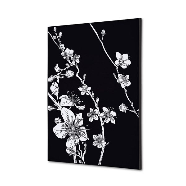 Showdown Displays Spannstoff Wanddekoration SET A2 Japanische Kirschblüte Schwarz, TFR22WA2-SET-I7