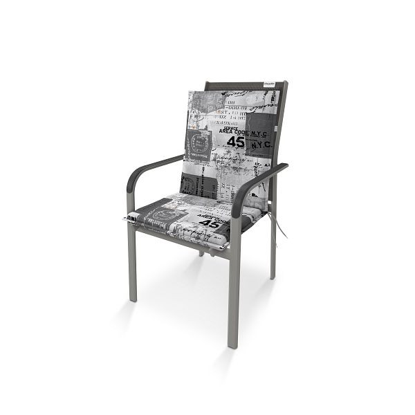 doppler Niederlehner LIVING ca. 100x48x6 cm, grau, weiß gemustert, 5112152115