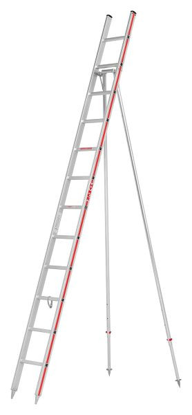 HYMER Obstbaumleiter nach DIN 68363, 12 Sprossen, Länge 3,67 m, 304912