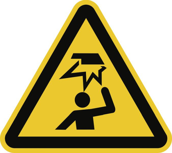 Moedel Warnung vor Hindernissen im Kopfbereich ISO 7010, Kunststoff, 200 mm Seitenlänge, 59261