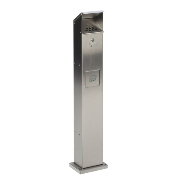 Stein HGS Kombiascher -Cubo Sancia- 5 Liter aus Edelstahl, zum Aufschrauben, 16246