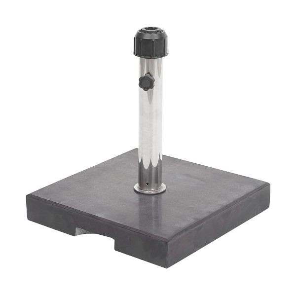Mendler Sonnenschirmständer HWC-F92, Schirmständer Schirmhalter, Granit, 24kg eckig schwarz, 70628