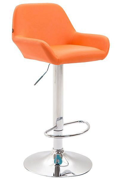 CLP Barhocker Braga Kunstleder chrom, orange, 308993