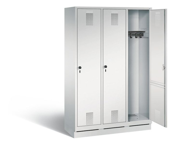C+P Garderobenschrank Evolo, H1800xB1200xT500mm, Farbe: Lichtgrau, 48020-32 S10013
