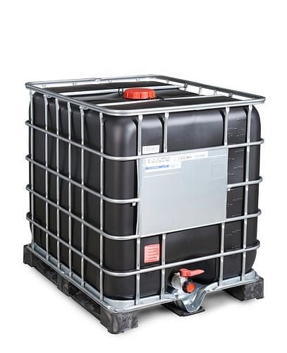 DENIOS IBC Gefahrgut-Container, UV, PE-Palette, 1000 l, Öffnung NW150, Auslauf NW50, 266-170