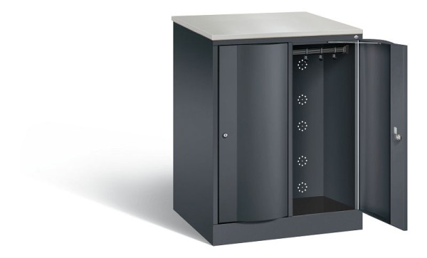 C+P XL-Schließfachschrank Resisto, H1077xB772xT640mm, Farbe: Schwarzgrau, 8271-273 S10032
