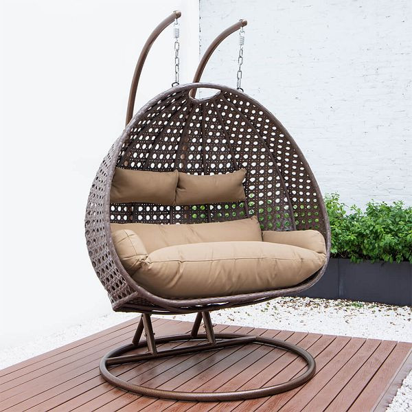 HOME DELUXE Polyrattan Hängesessel TWIN - Braun, 4844, 4260255526786