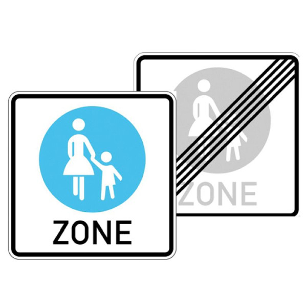 Stein HGS Fußgängerzone, doppelseitig Nr. 242.1-40, 840x840mm /RA2/Flachform 3mm, 242.1-40-323