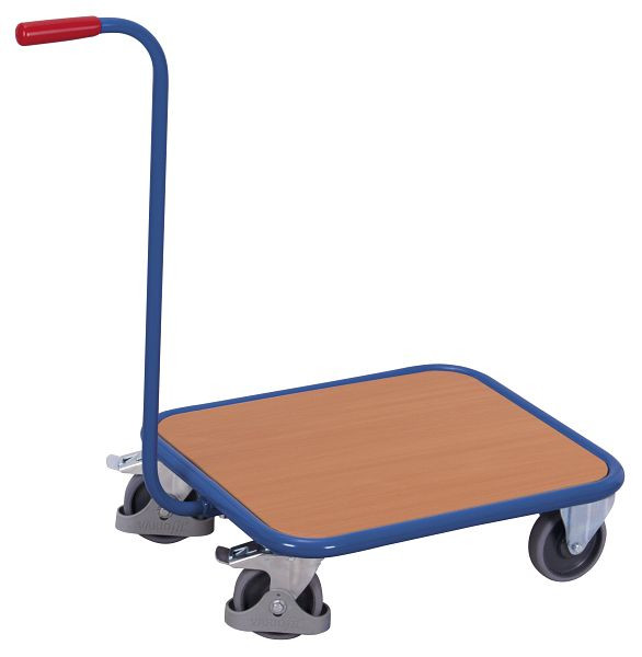 VARIOfit Griffroller mit Boden, Ladefläche: 605 x 500 mm, RAL 5010 enzianblau, sw-500.800