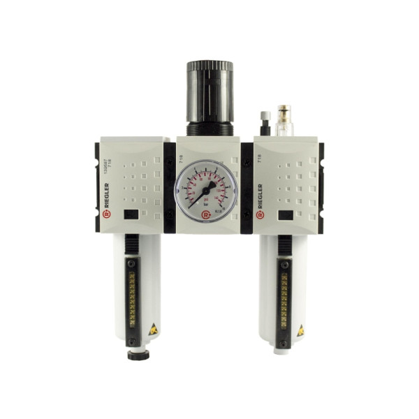 Riegler Wartungseinheit 3-teilig »FUTURA«, Metallbehälter, BG2, G 3/8, 0,1-1 bar, HA, 139578