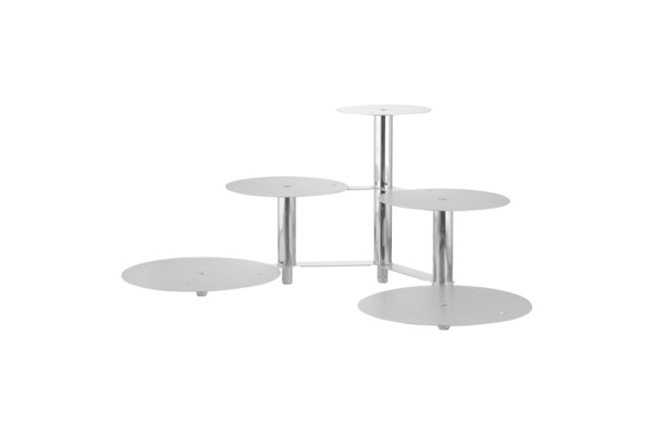 Schneider Etagen-Tortenständer, Alu, 5-teilig, sehr stabil, individuell gestaltbar, 146040
