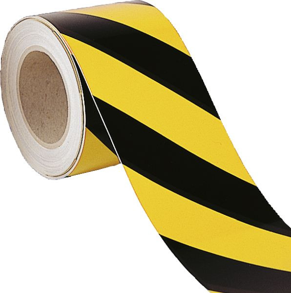 Moedel Warnmarkierung rechtsweisend, Folie, reflektierend, Gelb-Schwarz, 100 mm x 15 m, 55125