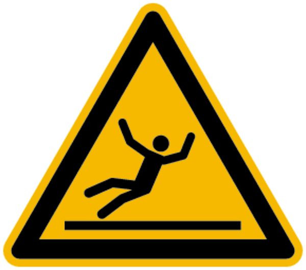 Schilder Klar Warnzeichen Warnung vor Rutschgefahr DIN EN ISO 7010-W011, 100 mm Folie selbstklebend, 1505/61