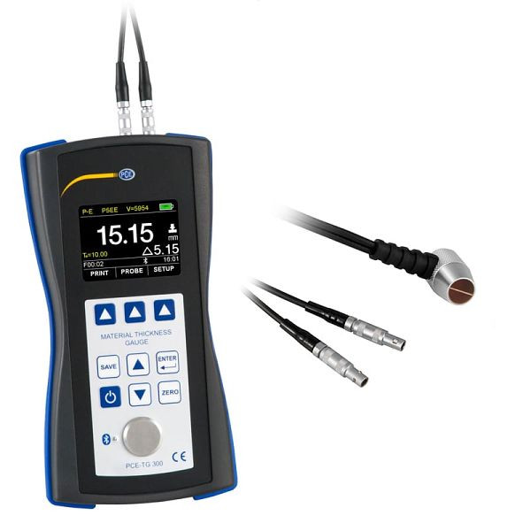 PCE Instruments Materialdickenmessgerät, Speicherkapazität 10000 Werte, Sensor PCE-TG-NO5 Ø 10 mm, PCE-TG 300-NO5