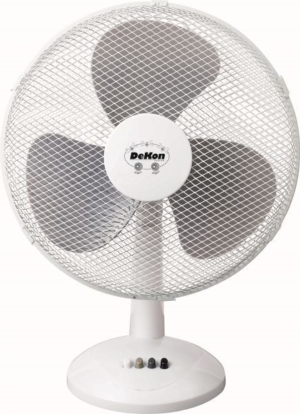 DeKon Stratos Tisch-Ventilator, weiß, ca. 39 cm, B 405
