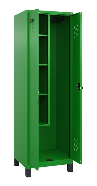 C+P Putzmittel-Spind Evolo PLUS, mit Füßen, 2 Abteile, 1950x600x500mm, 6037/603, Drehriegel, 049110-00 S10026