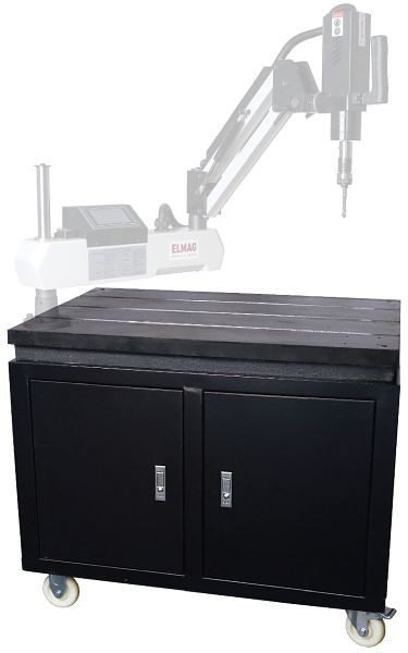 ELMAG Untergestell fahrbar für EGM 316, inkl. bearbeiteter Grundplatteschwere Ausführung mit Stauraum, 81038