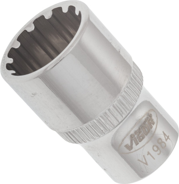 VIGOR Multiprofil-Steckschlüsseleinsatz, Vierkant hohl 6,3 mm (1/4 Zoll), Multiprofil, 11 mm, VE: 10 Stück, V1984