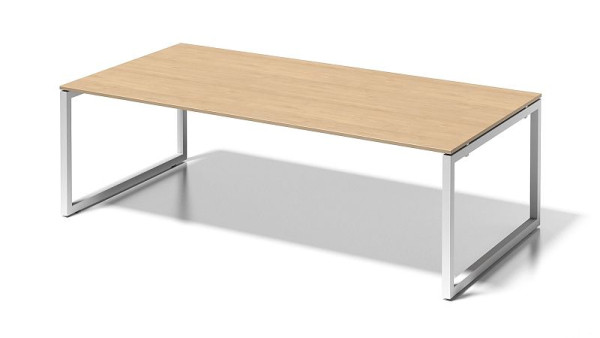 Bisley Cito Chefarbeitsplatz/Konferenztisch, 730 mm höhenfixes O-Gestell, H 19 x B 2400 x T 1200 mm, ahorn/verkehrsweiß, DOF2412MP396