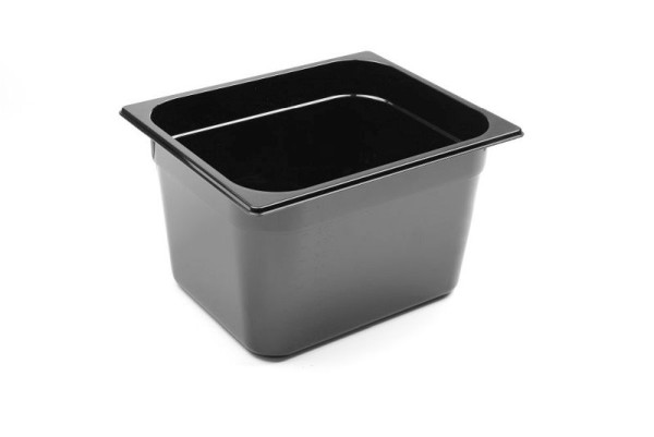 Hendi Gastronorm-Behälter Polycarbonat 1/2, 12,5 L, LxBxH: 325x265x200 mm, Schwarz, 862407