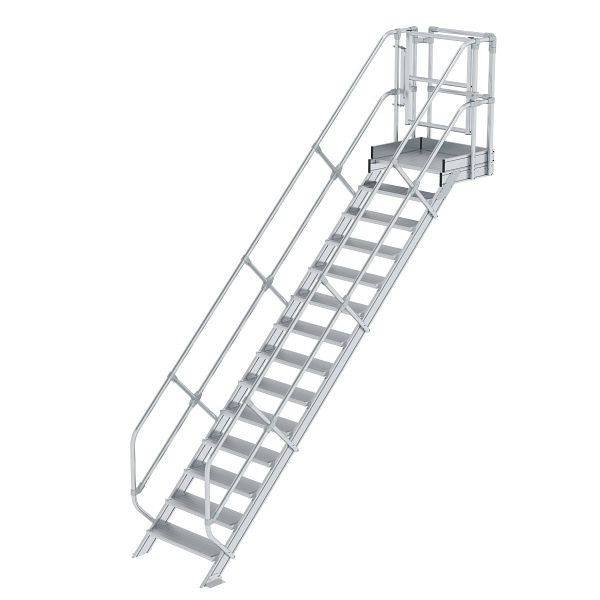 Munk Günzburger Steigtechnik Treppen-Modul Aluminium geriffelt 14 Stufen, 632314