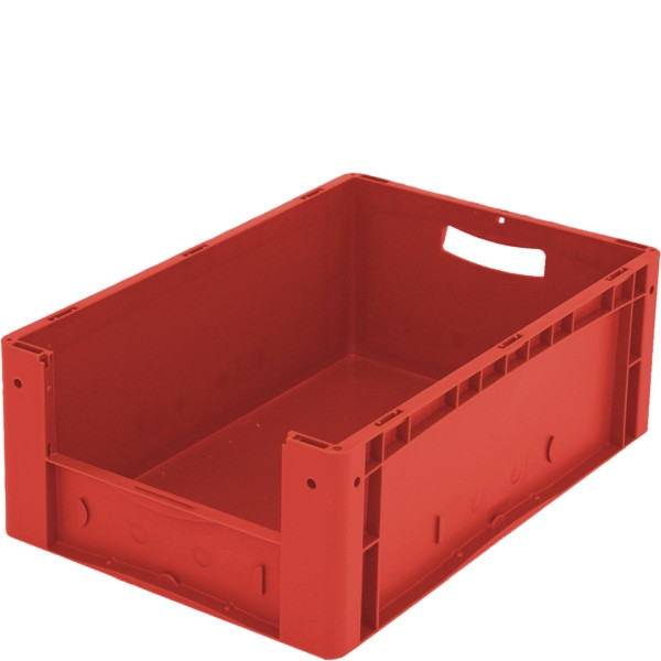 BITO Eurostapelbehälter XL Set /XL 64224 600x400x220 rot, Etikett Entnahmeöffnung stirnseitig, C0290-0039