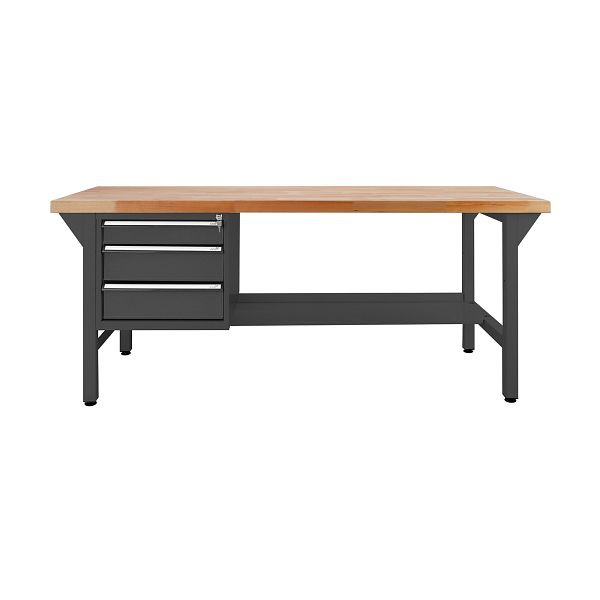 ADB "CONVEX" Werkbank mit Schubladenbox 3 Schubladen 2000 (anthrazit), 42699