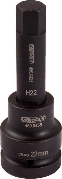 KS Tools 1" Kraft-Bit-Stecknuss Innensechskant, lang, 30 mm, 450.0496