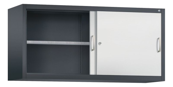 C+P Aufsatzschrank Acurado, H790xB1600xT500mm, Farbe: Schwarzgrau / Lichtgrau, Bügelgriff, 2 OH, 2155-09 S10041