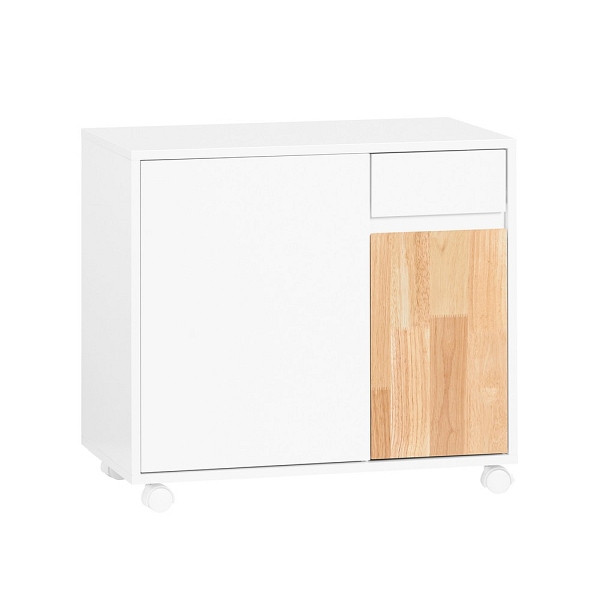 SoBuy Büroschrank mit einer Schublade Holzfarbe 65x35x58 cm, Modern, ASK04-WN