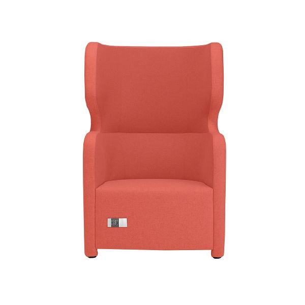 Bisley Sessel Vivo, Einsitzer, Hohe Rückenlehne, 2 Steckdosen und 2 USB Anschlüsse, NE0013 signalrot, VIVH1P.NE0013