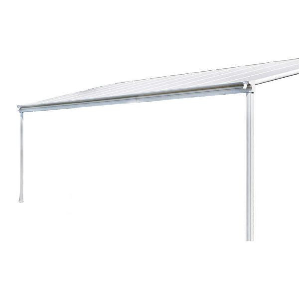 HOME DELUXE Terrassenüberdachung SOLIS - 312 x 303 x 226/278 cm Weiß, 6547