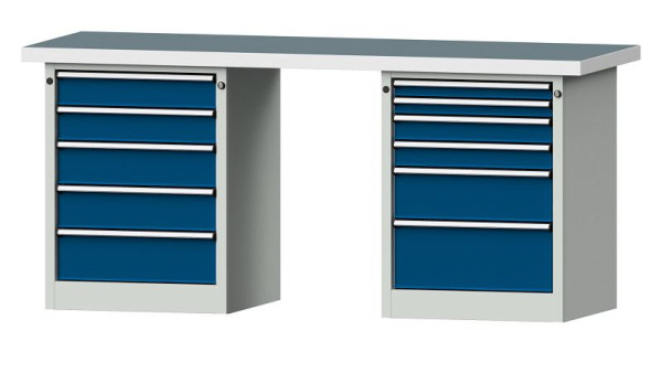 ANKE Werkbänke Kombiwerkbank, Modell 841 V, 2000 x 700 x 900 mm, RAL 7035/5010, UBP 50 mm, 415.123