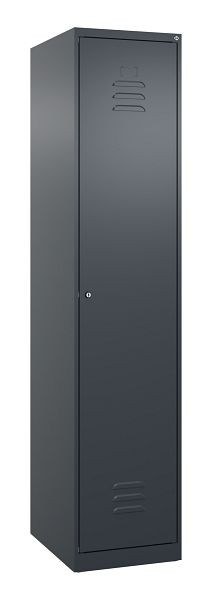 C+P Umkleidespind Classic PLUS mit Mitteltrennwand, 1850x400x500mm, 7016/7016, Zylinderschloss, 080000-12F S10008