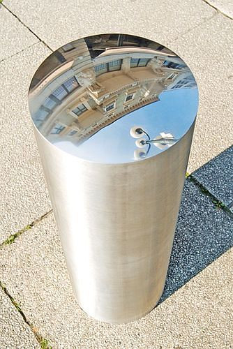 Moravia Edelstahlpoller XL feststehend, zum Einbetonieren, ohne Ösen, ∅: 204 mm, Höhe Überflur 600 mm, 310906