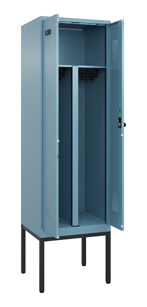 C+P PSA Doppel-Spind Evolo PLUS, Gestell, 2 Abteile, 2120x600x500mm, 0010/0010, Drehriegel, 0490327-20P S10021