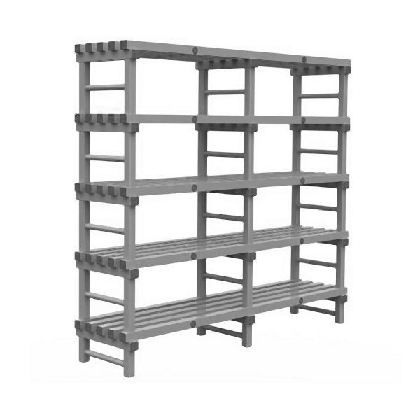 REA Grey Euro-Regal 2000(L)x500(T)x1850(H)mm mit 5 Ständern, 308.285