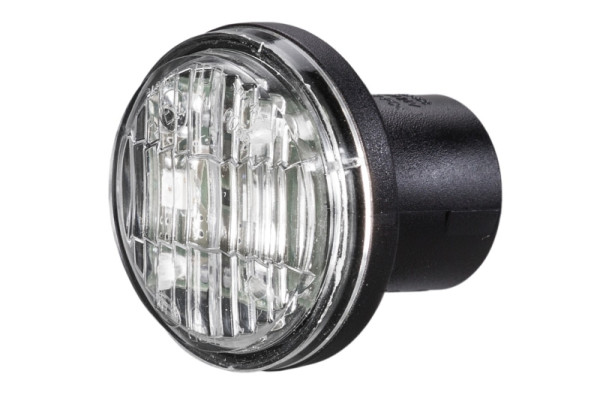 HELLA Zusatzblinkleuchte, LED, 12V, Einbau/geklebt, Lichtscheibenfarbe: weiß, LED-Lichtfarbe: gelb, Kabel: 100mm, AMP, seitlicher Anbau, 2BM 340 825-321