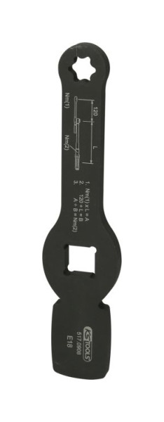 KS Tools 3/4" Schlag-Torx-E-Schlüssel mit 2 Schlagflächen, E18, 517.0908