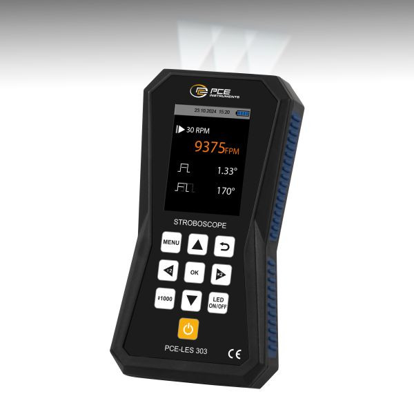 PCE Instruments Stroboskop mit 3 High Power LEDs, 6160 lux 30cm 1000Hz 1%, PCE-LES 303