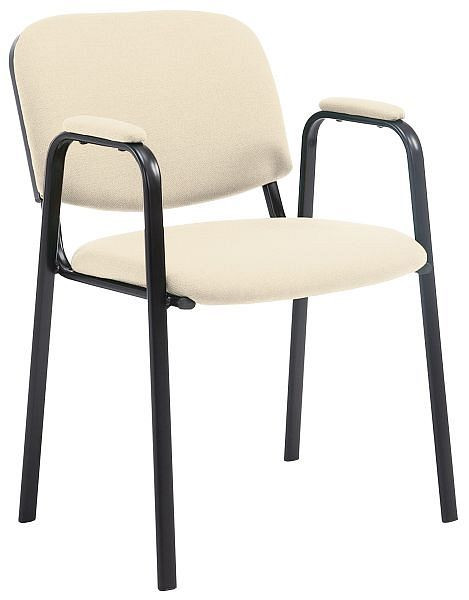 CLP Besucherstuhl Ken PRO Stoff, creme, 151795404, 4251152699239