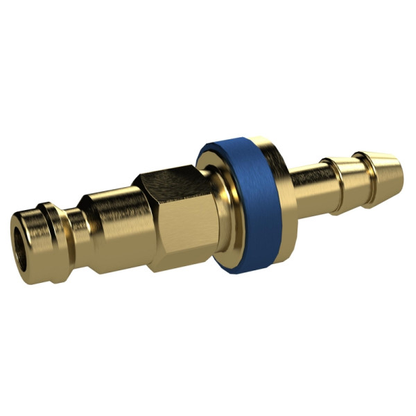 Riegler Unverwechselbare Einstecktülle NW 5, MS blank, Tülle LW 6, blau, 136997